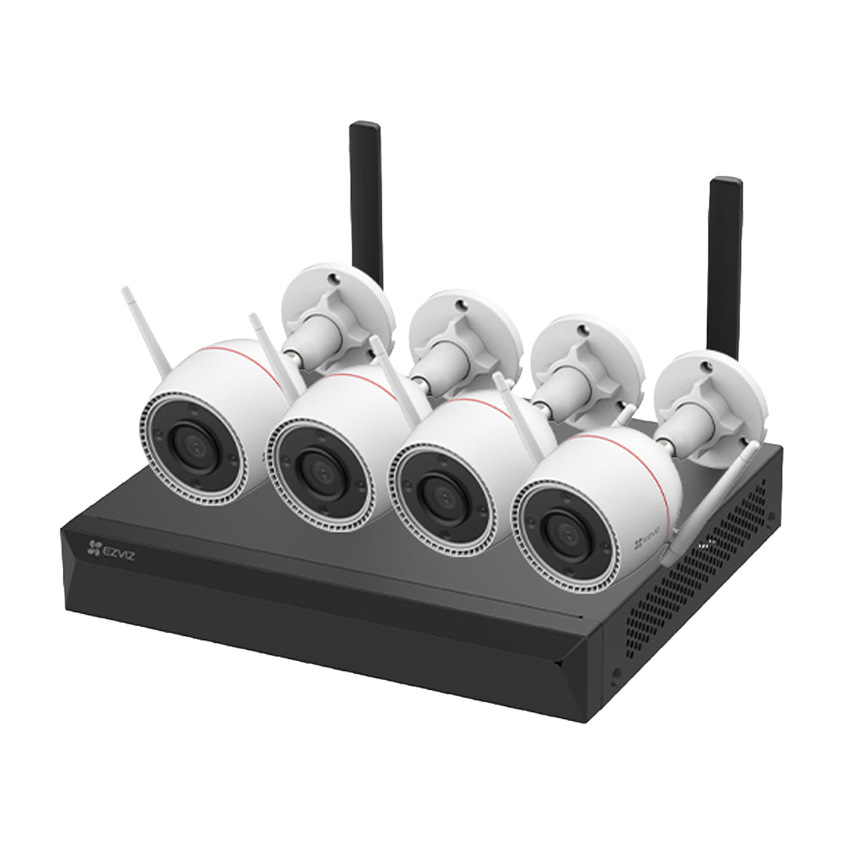 EZVIZ H3c 2K+ Kit de 4 Cámaras de Seguridad WiFi con NVR X5S | 2K+ | Visión Nocturna a Color | Detección de Movimiento | IP67 | Tecnología de Vídeo H.265