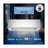 Panasonic Aire Acondicionado Split Premium Inverter 26,600 BTU | SEER 20.5 | nanoeX Mark 2 | WiFi Comfort Cloud | Filtro Antibacterial | Blue Fin | 220v | Gris