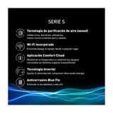 Panasonic Aire Acondicionado Split Premium Inverter 26,600 BTU | SEER 20.5 | nanoeX Mark 2 | WiFi Comfort Cloud | Filtro Antibacterial | Blue Fin | 220v | Gris