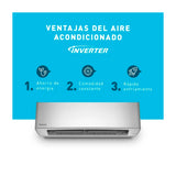 Panasonic Aire Acondicionado Split Premium Inverter 13,600 BTU | SEER 24 | nanoeX Mark 2 | WiFi Comfort Cloud | Blue Fin | 220v | Gris