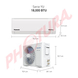 Panasonic Aire Acondicionado Split Inverter 18,255 BTU | SEER 20 | YU | Enfriamiento Rápido | Blue Fin Condenser | IFeel | 220v | Blanco