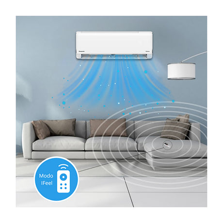 Panasonic Aire Acondicionado Split Inverter 18,255 BTU | SEER 20 | YU | Enfriamiento Rápido | Blue Fin Condenser | IFeel | 220v | Blanco