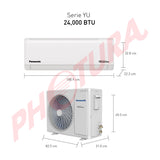 Panasonic Aire Acondicionado Split Inverter 24,055 BTU | SEER 21 | YU | Enfriamiento Rápido | Blue Fin Condenser | IFeel | 220v | Blanco