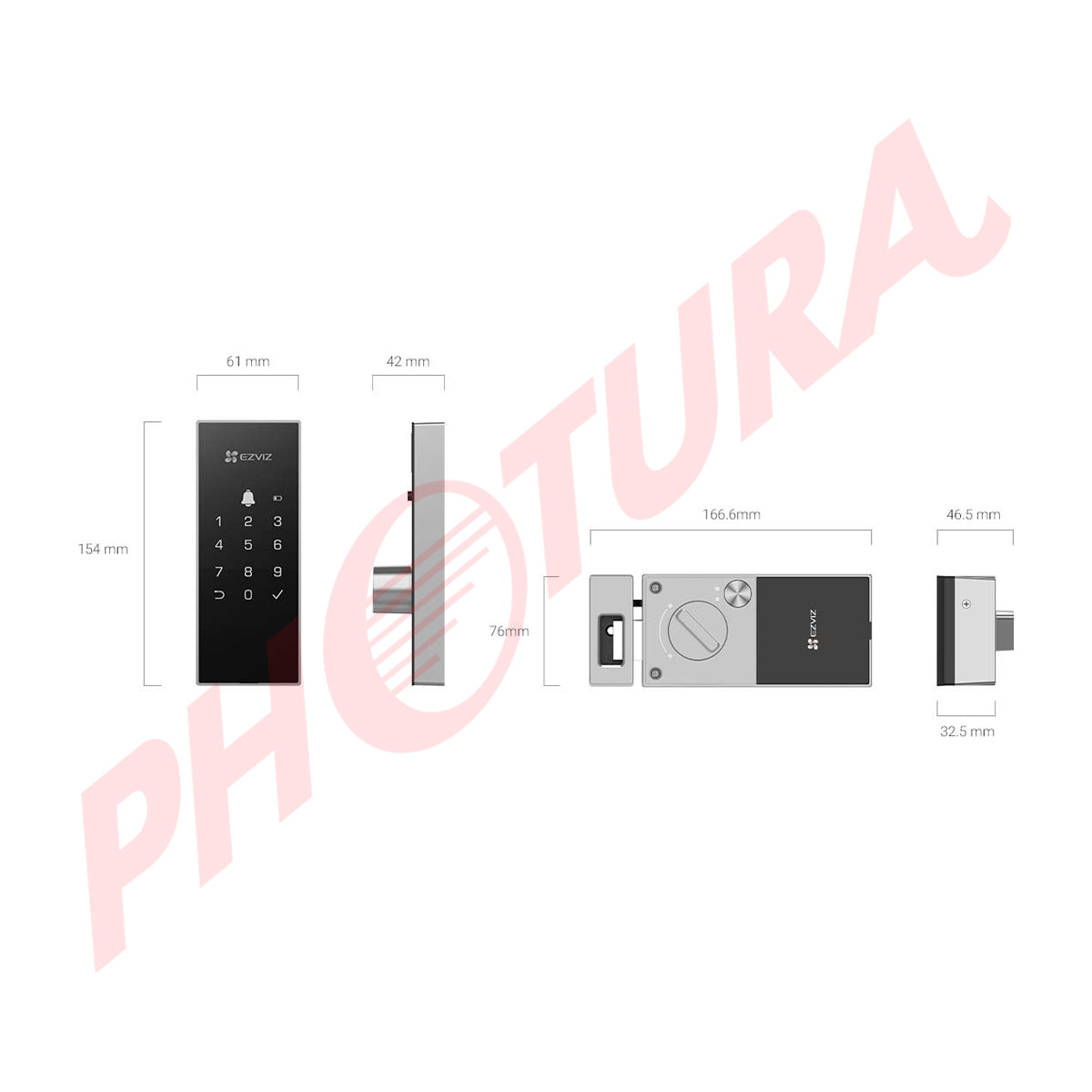 EZVIZ DL03 Cerradura Inteligente WiFi | Alarma Antimanipulación | Anti-Peeping Codes | Diseño Robusto | Desbloqueo Remoto