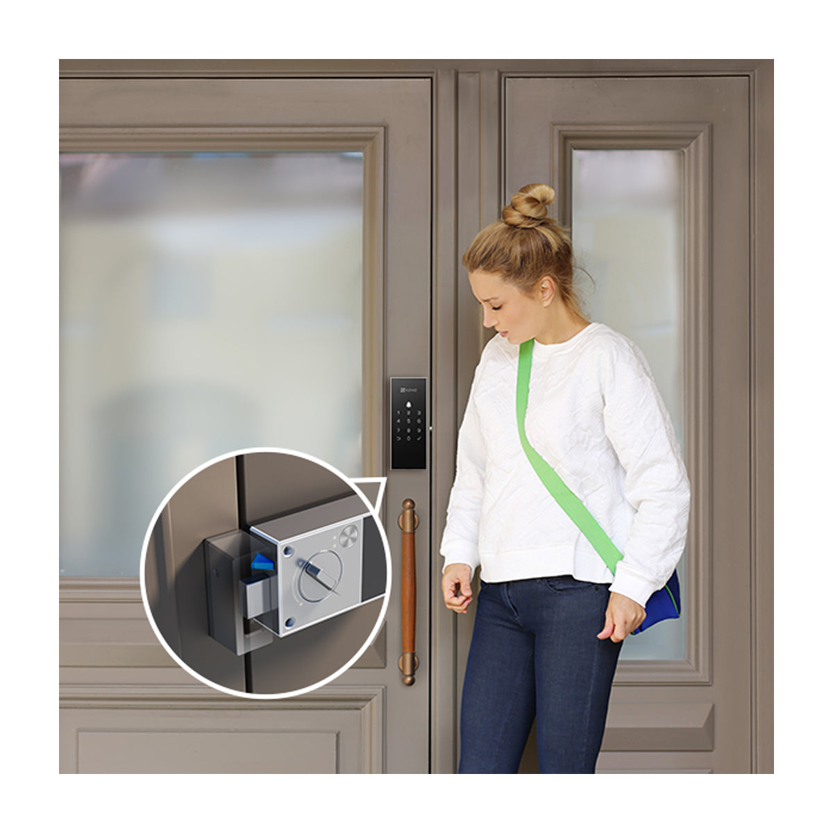 EZVIZ DL03 Cerradura Inteligente WiFi | Alarma Antimanipulación | Anti-Peeping Codes | Diseño Robusto | Desbloqueo Remoto