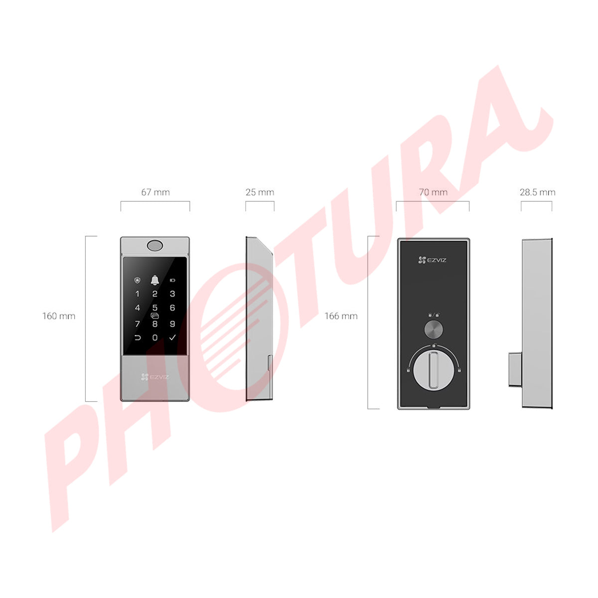 EZVIZ DL04 Pro Cerradura Inteligente WiFi con Huella Dactilar | Alarma Antimanipulación | Anti-Peeping Codes | Diseño Robusto | Desbloqueo Remoto