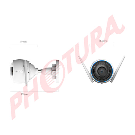 EZVIZ H3 Cámara de Seguridad WiFi para Casa | 3K | Visión Nocturna a Color | Detección de Movimiento | IP67 | Tecnología de Vídeo H.265