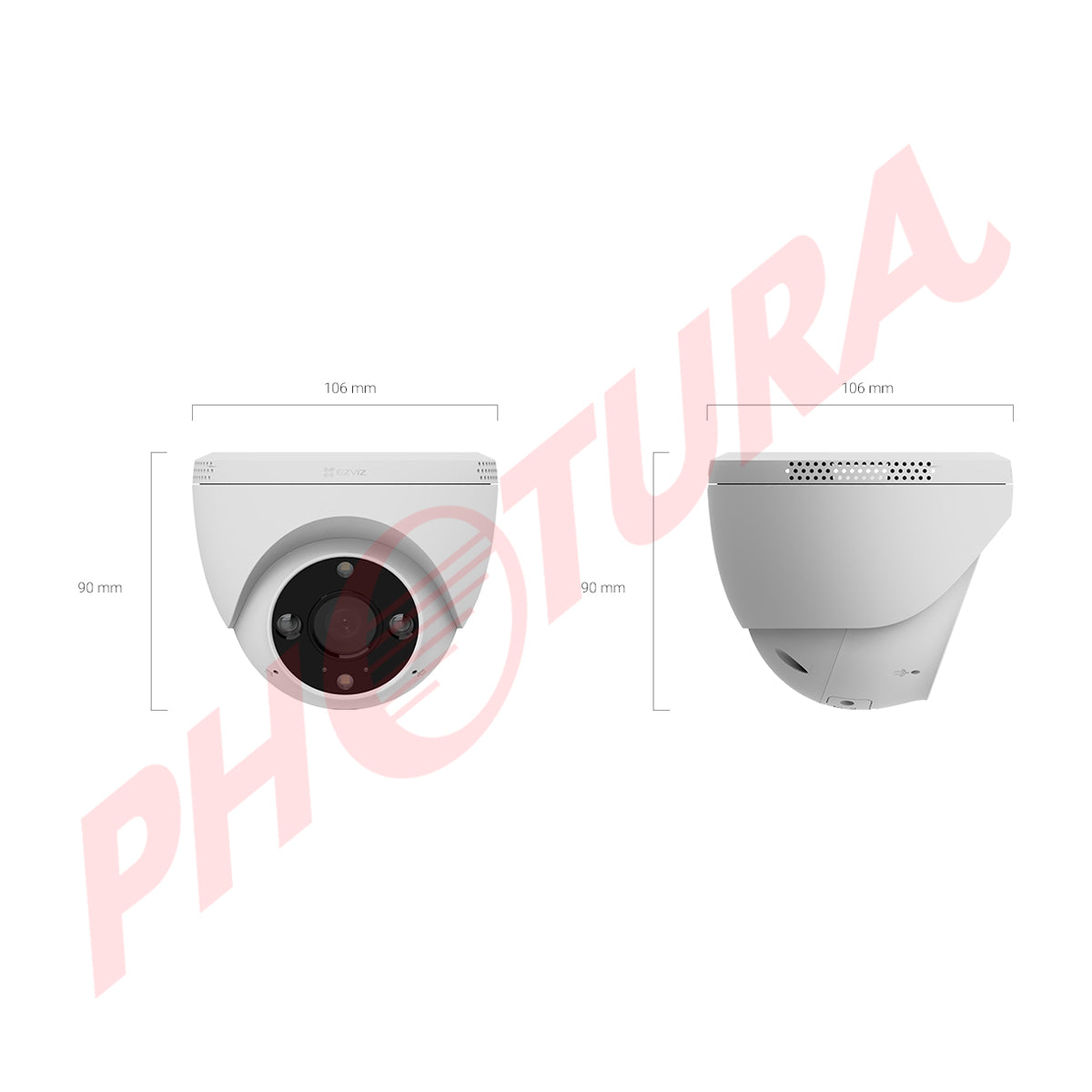 EZVIZ H4 PoE 2K Cámara de Seguridad WiFi para Casa | 2K | Visión Nocturna a Color | Alarma con Luz y Sonido | IP67 | Tecnología de Vídeo H.265