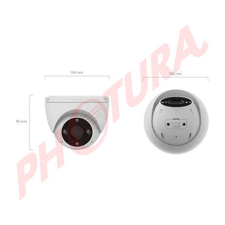 EZVIZ H4 Cámara de Seguridad WiFi para Casa | 2K | Visión Nocturna a Color | Alarma con Luz y Sonido | IP67 | Tecnología de Vídeo H.265