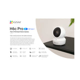 EZVIZ H6c Pro 3K Cámara de Seguridad WiFi para Casa | 3K | Visión Panorámica 360º | Visión Nocturna a Color | Detección de Movimiento | Modo Patrulla