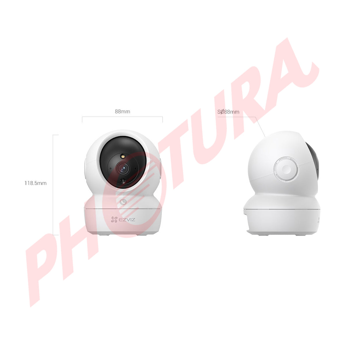 EZVIZ H6c Pro 2K Cámara de Seguridad WiFi para Casa | 2K | Visión Panorámica 360º | Visión Nocturna a Color | Detección de Movimiento | Modo Patrulla