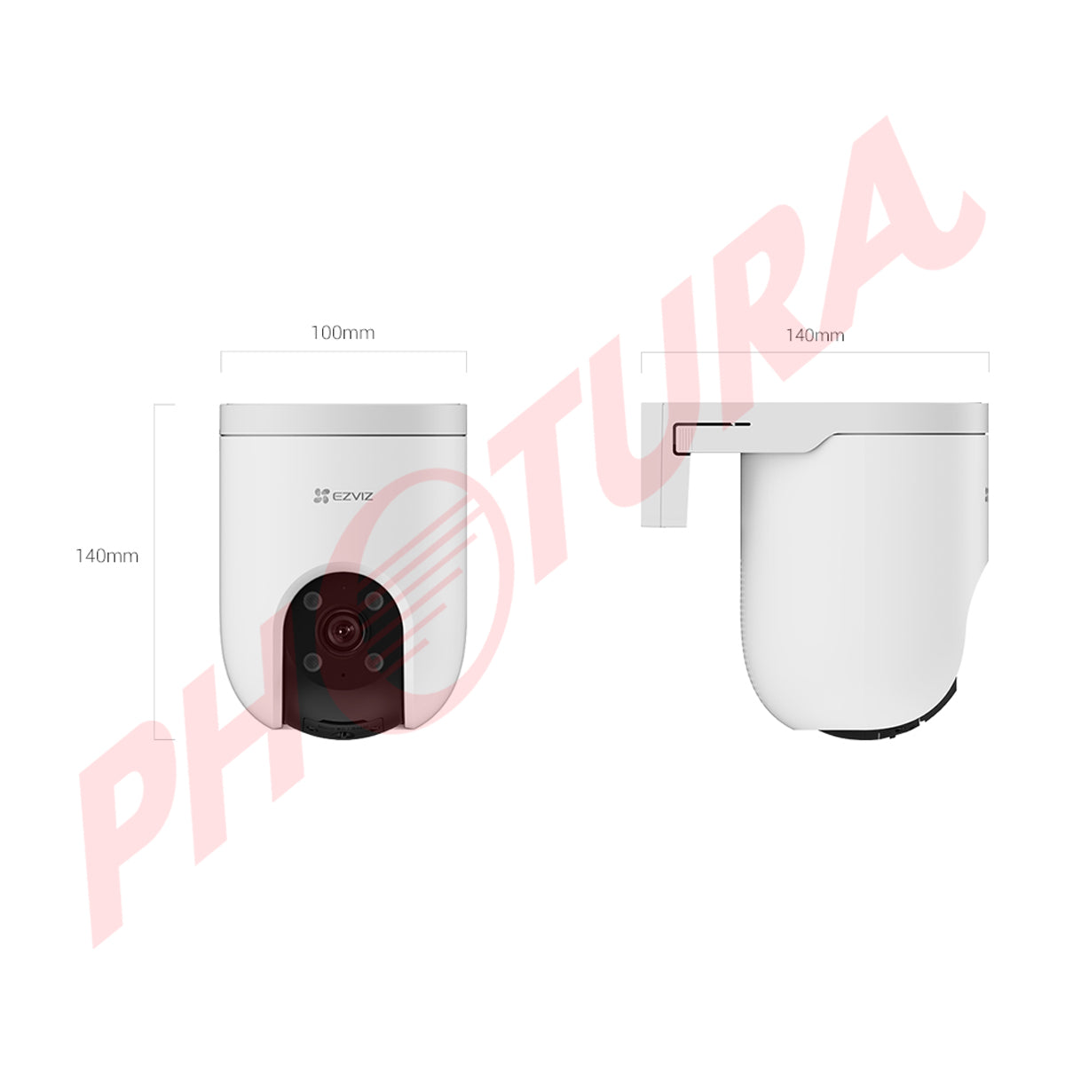 EZVIZ H8c Pro 4G Cámara de Seguridad WiFi para Casa | 3K | Visión Panorámica 360º | Conectividad dual 4G & Wi-Fi | Visión Nocturna a Color | Detección de Movimiento