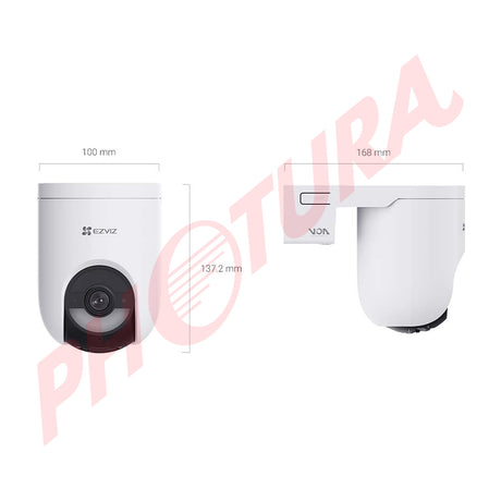 EZVIZ HB8 Lite 4G Kit Cámara de Seguridad WiFi para Casa | 2K+ | Visión Panorámica 360° | Conectividad dual 4G & Wi-Fi | Visión Nocturna a Color | Panel Solar