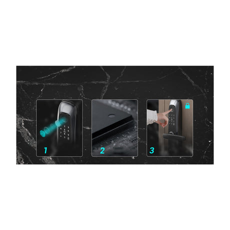 EZVIZ L2S Cerradura Inteligente con Huella Dactilar | Cuatro Métodos de Desbloqueo | Permite Códigos de Acceso Temporales | Alarma Antisabotaje