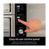 Ninja Horno Eléctrico Doble 10-en-1 | Digital | Freidora de Aire | Convección | Tecnología FlavorSeal | FlexDoor | 1800W | Negro Plateado