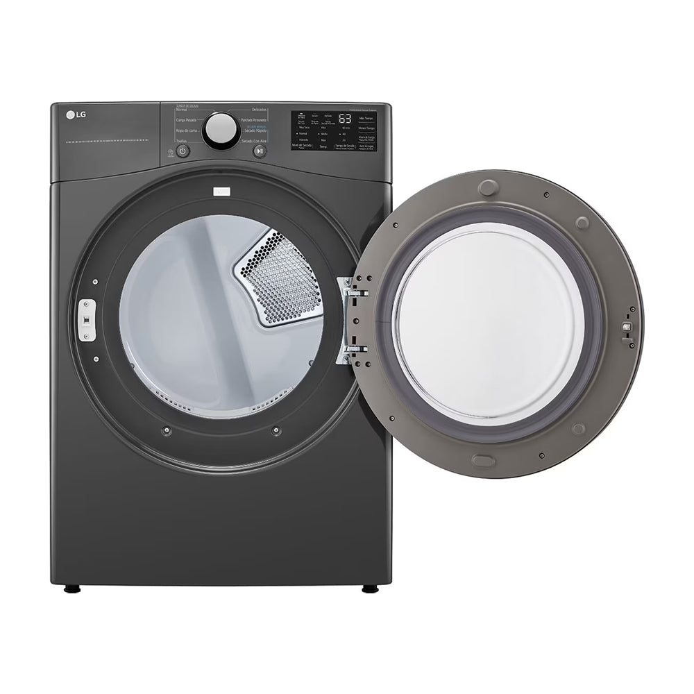 LG Secadora a Gas de Carga Frontal | Sensor Dry | Flow Sense | 7.4p3 | Negro Medio