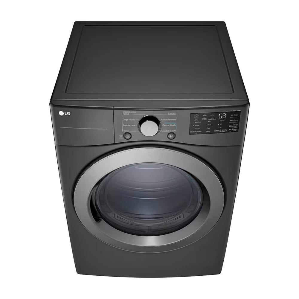 LG Secadora a Gas de Carga Frontal | Sensor Dry | Flow Sense | 7.4p3 | Negro Medio