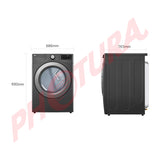 LG Secadora a Gas de Carga Frontal | Sensor Dry | Flow Sense | 7.4p3 | Negro Medio
