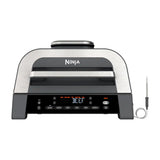 Ninja Foodi Smart XL Parrilla Eléctrica 6-en-1 para Interiores | Cyclonic Grilling | Freidora de Aire | Smoke Control | 1760W | Gris