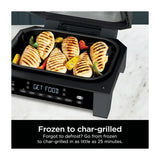 Ninja Foodi Smart XL Parrilla Eléctrica 6-en-1 para Interiores | Cyclonic Grilling | Freidora de Aire | Smoke Control | 1760W | Gris