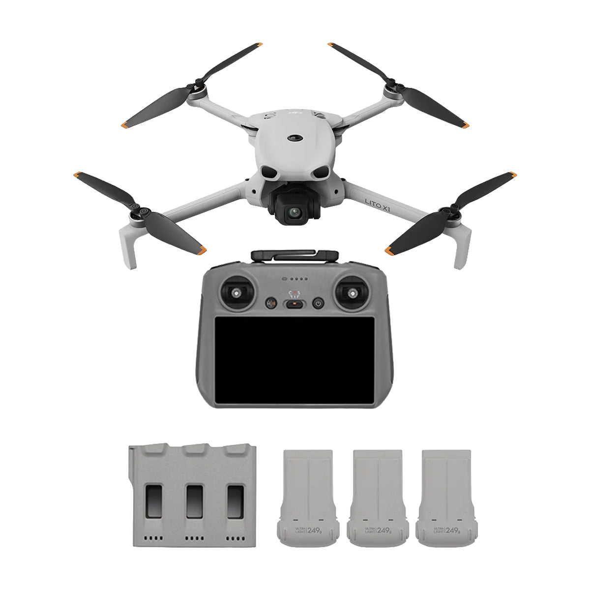 DJI Lito X1 Drone Fly More Combo Plus | RC2 | Quadcopter | 48MP | Video 4K | 3 Baterías Plus | Cargador Triple | OcuSync 4.0 | ActiveTrack 360° | 52 Min