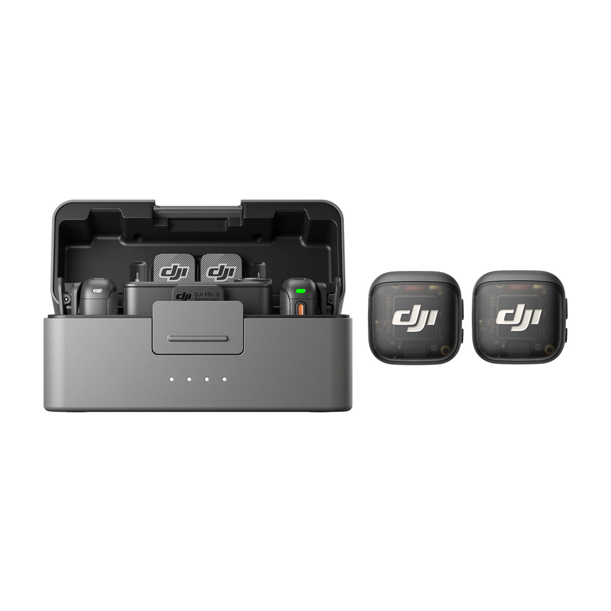 DJI Mic 3 Sistema de Micrófono Inalámbrico Doble Canal | 2 Transmisores | Para Cámaras Profesionales, Smartphones, Tablets y Computadoras | Negro