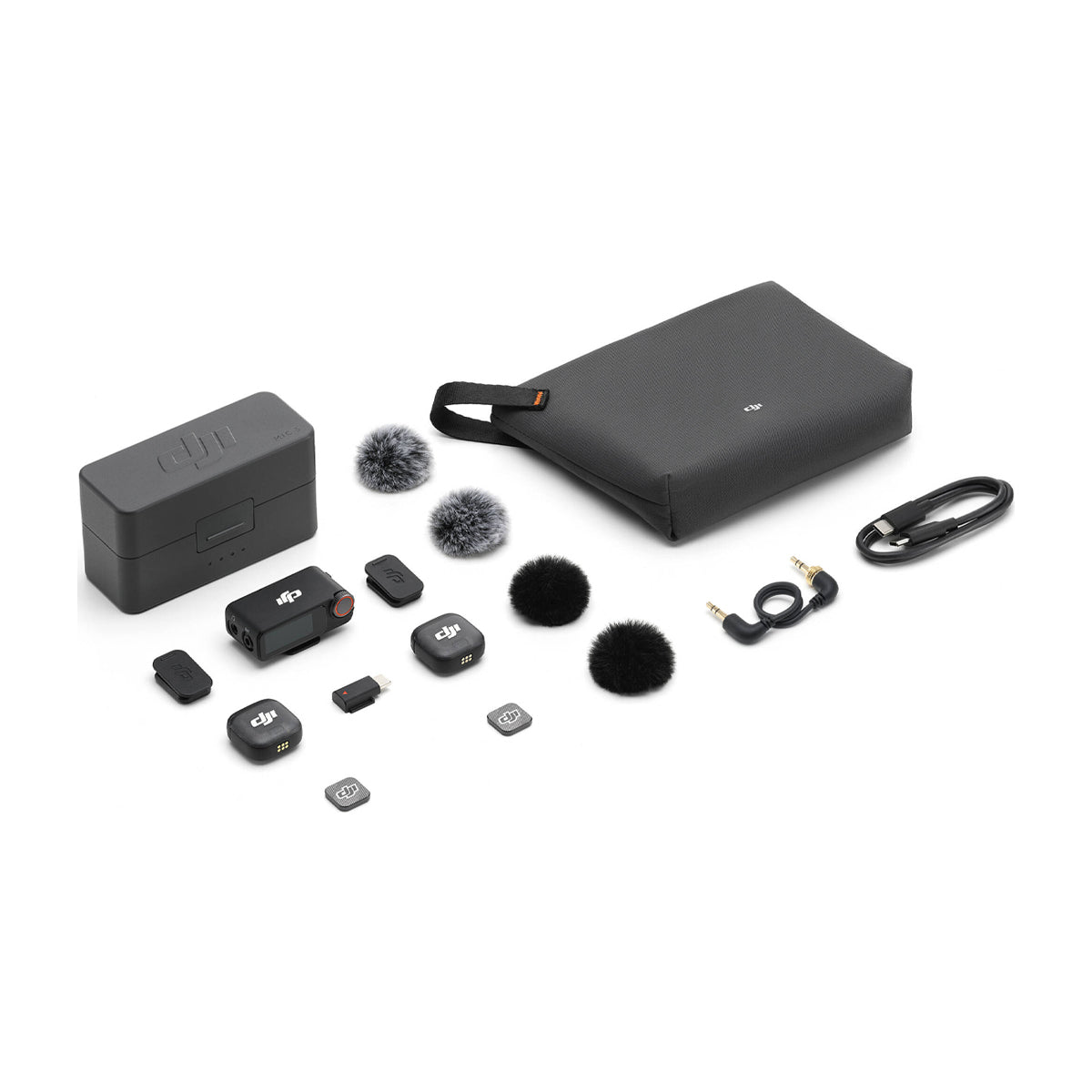 DJI Mic 3 Sistema de Micrófono Inalámbrico Doble Canal | 2 Transmisores | Para Cámaras Profesionales, Smartphones, Tablets y Computadoras | Negro