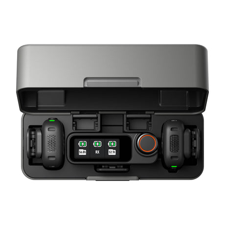 DJI Mic 3 Sistema de Micrófono Inalámbrico Doble Canal | 2 Transmisores | Para Cámaras Profesionales, Smartphones, Tablets y Computadoras | Negro