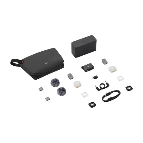 DJI Mic Mini 2S Sistema de Micrófono Inalámbrico Doble Canal | 2 Transmisores | 1 Receptor | Para Cámaras Profesionales, Smartphones, Tablets y Computadoras | Cubierta Magnética Intercambiable