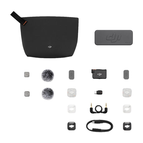DJI Mic Mini 2S Sistema de Micrófono Inalámbrico Doble Canal | 2 Transmisores | 1 Receptor | Para Cámaras Profesionales, Smartphones, Tablets y Computadoras | Cubierta Magnética Intercambiable