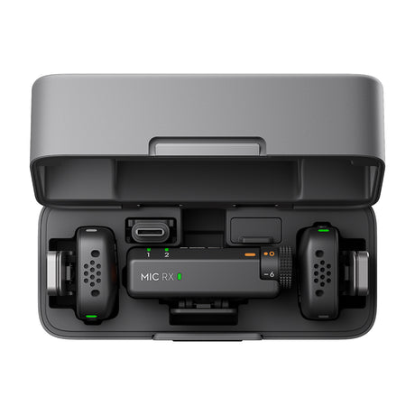 DJI Mic Mini Sistema de Micrófono Inalámbrico Doble Canal | 2 Transmisores | Para Cámaras Profesionales, Smartphones, Tablets y Computadoras | Negro