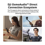 DJI Mic Mini Sistema de Micrófono Inalámbrico Doble Canal | 2 Transmisores | Para Cámaras Profesionales, Smartphones, Tablets y Computadoras | Negro