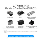 DJI Mini 5 Pro Drone Fly More Combo Plus | Quadcopter | 50MP | Video 4K | 3 Baterías Plus | Cargador Triple | OcuSync 4.0 Plus | ActiveTrack 360° | 52 Min
