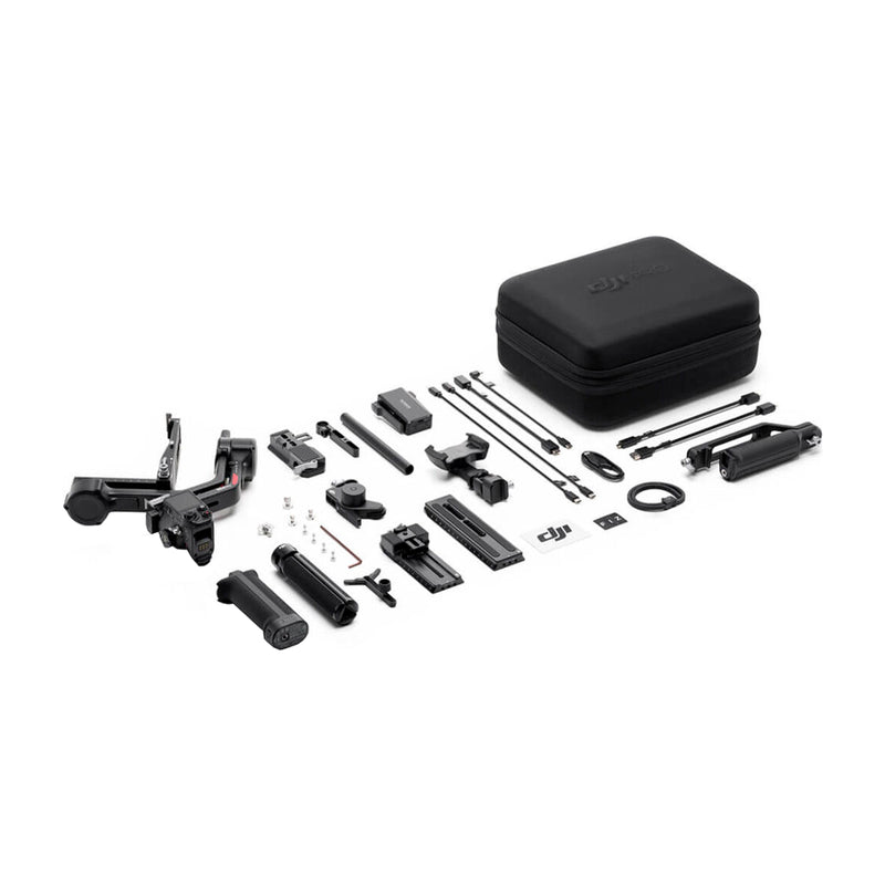 DJI RS 4 Pro Combo Gimbal para Cámaras | Estabilizador de 3-Ejes | Motor Focus Pro | ActiveTrack Pro | OLED Touchscreen  | 13H | Negro