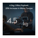 DJI RS 4 Pro Combo Gimbal para Cámaras | Estabilizador de 3-Ejes | Motor Focus Pro | ActiveTrack Pro | OLED Touchscreen  | 13H | Negro