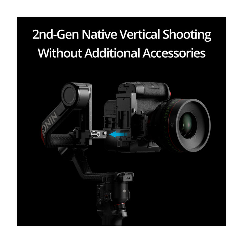 DJI RS 4 Pro Combo Gimbal para Cámaras | Estabilizador de 3-Ejes | Motor Focus Pro | ActiveTrack Pro | OLED Touchscreen  | 13H | Negro