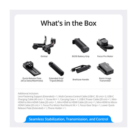 DJI RS 4 Pro Combo Gimbal para Cámaras | Estabilizador de 3-Ejes | Motor Focus Pro | ActiveTrack Pro | OLED Touchscreen  | 13H | Negro