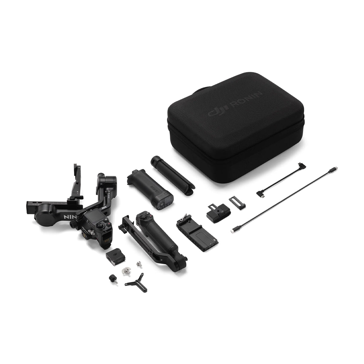 DJI RS 5 Combo Gimbal para Cámaras | Estabilizador de 3-Ejes | Motor Focus Pro | OLED Touchscreen | 14H | Negro