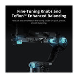 DJI RS 5 Combo Gimbal para Cámaras | Estabilizador de 3-Ejes | Motor Focus Pro | OLED Touchscreen | 14H | Negro