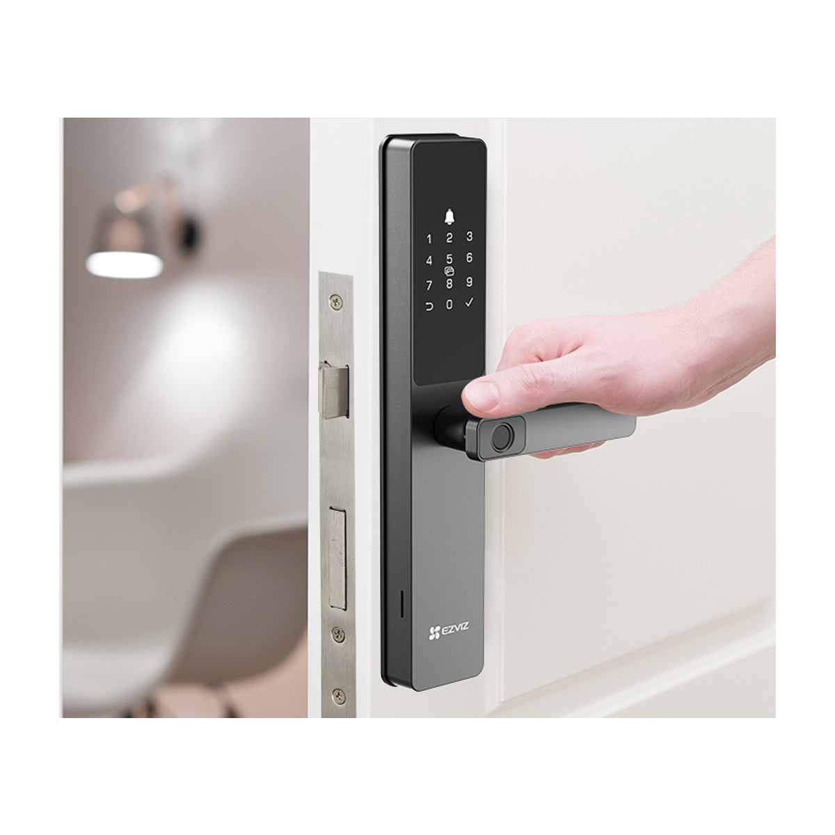 EZVIZ DL05 Cerradura Inteligente WiFi con Huella Dactilar | Alarma Antimanipulación | Anti-Peeping Codes | Diseño Robusto | Desbloqueo Remoto
