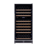 Drija Dolce 110 Vinera Empotrable de Compresor de 110 Botellas | Rejillas de Madera Deslizables