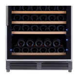 Drija Dolce 110 Vinera Empotrable de Compresor de 110 Botellas | Rejillas de Madera Deslizables