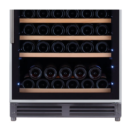 DRIJA Dolce 110 Vinera Empotrable de Compresor de 110 Botellas | Rejillas de Madera Deslizables