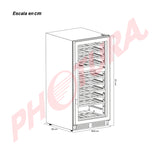 Drija Dolce 110 Vinera Empotrable de Compresor de 110 Botellas | Rejillas de Madera Deslizables