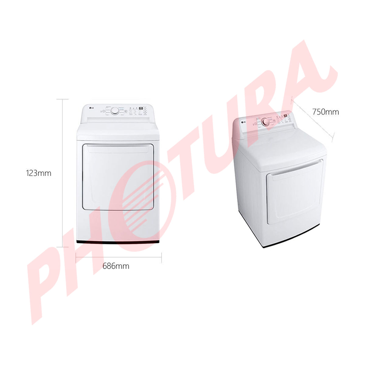 LG Secadora a Gas de Carga Frontal | Sensor Dry | Flow Sense | 25kg