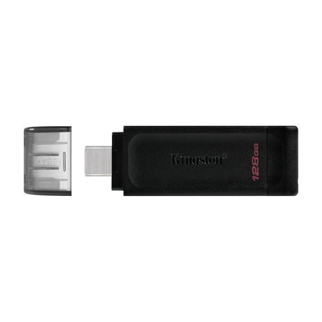 Kingston Memoria USB C de 128GB | USB 3.2 | Negro