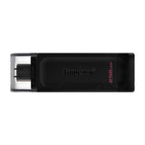 Kingston Memoria USB C de 256GB | USB 3.2 | Negro