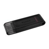 Kingston Memoria USB C de 256GB | USB 3.2 | Negro