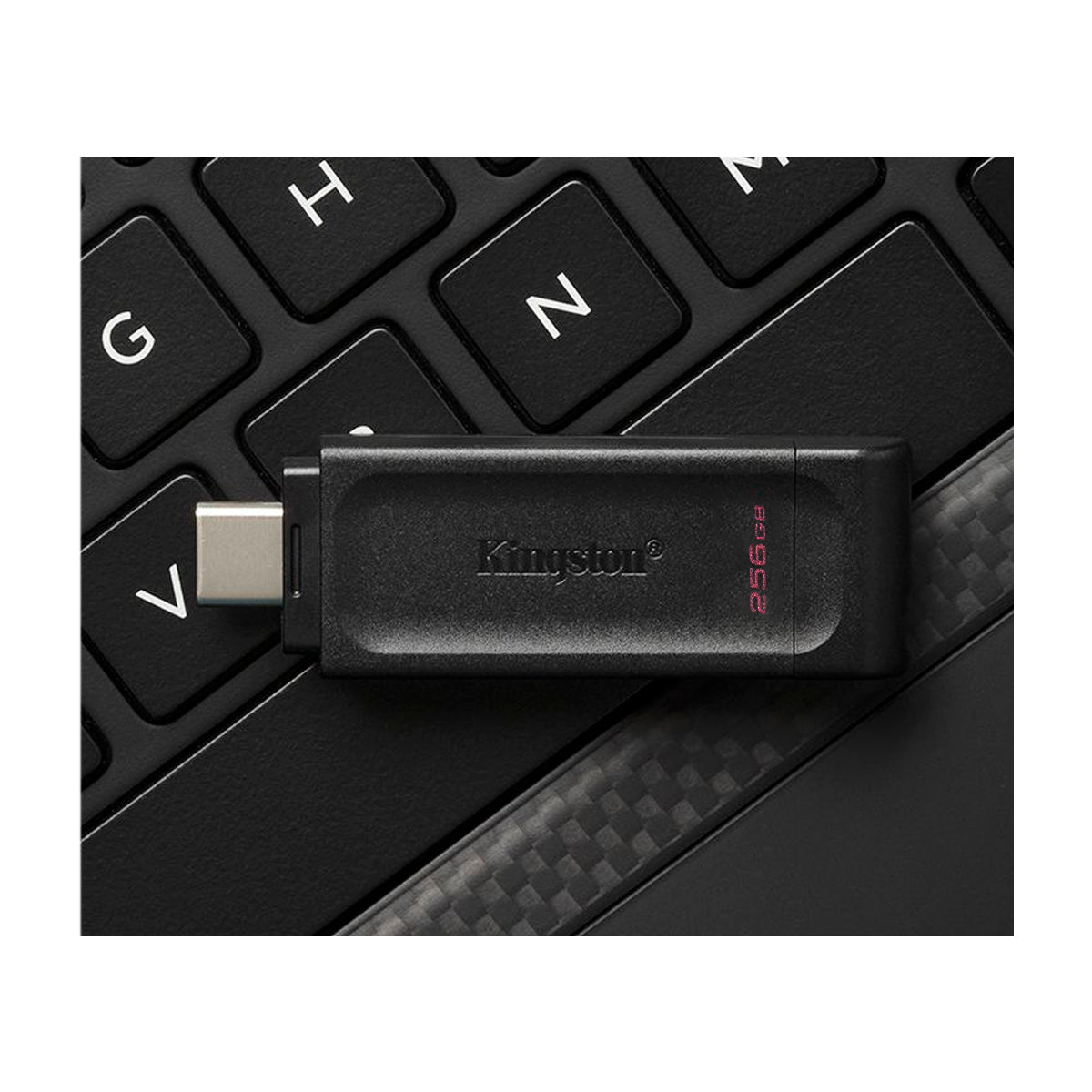 Kingston Memoria USB C de 256GB | USB 3.2 | Negro