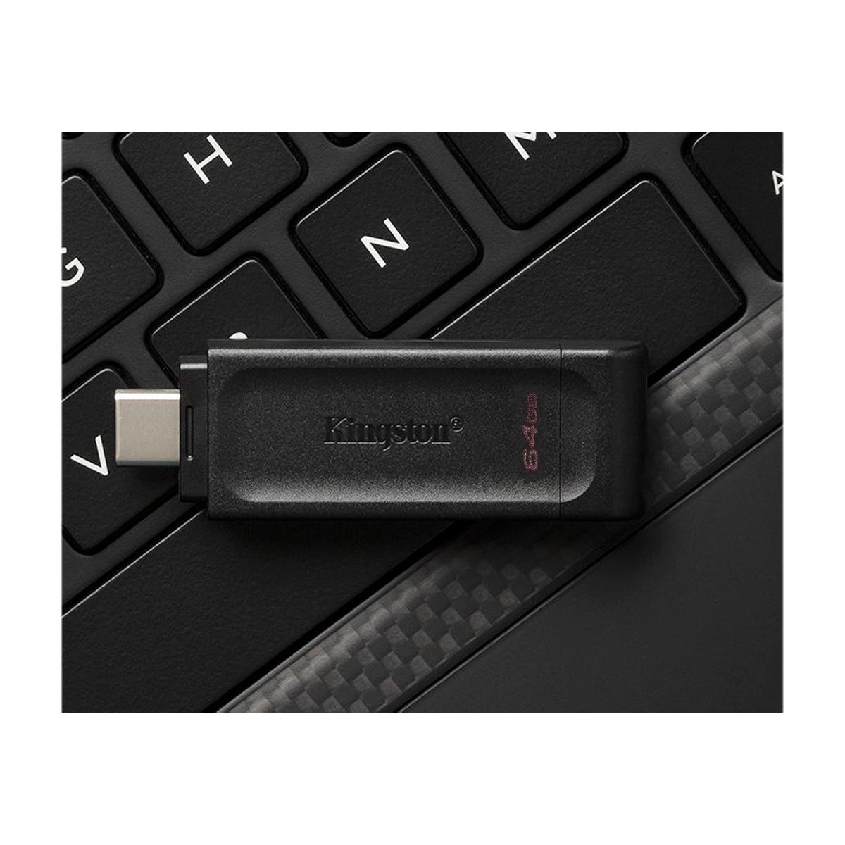Kingston Memoria USB C de 64GB | USB 3.2 | Negro